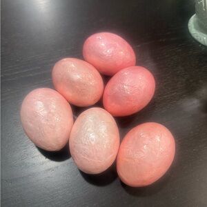 Set of Pink Decorative Eggs